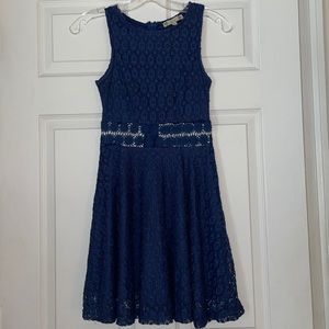 Small Navy Blue Flower Dress